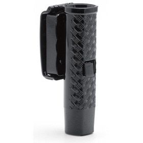 Monadnock basketweave black baton holder.